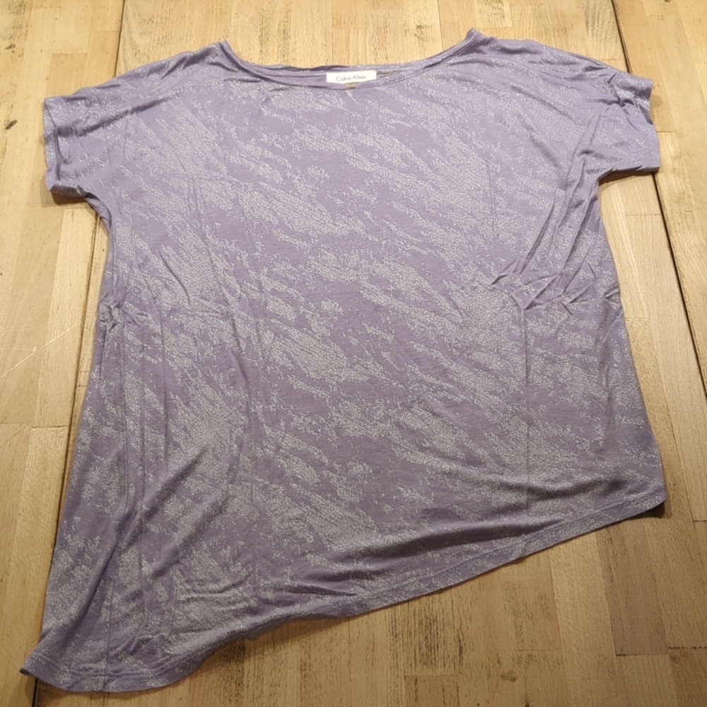 Women's Calvin Klein asymmetrical purple tee M
